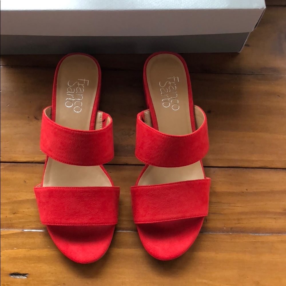 Franco Sarto Silas red sandals
